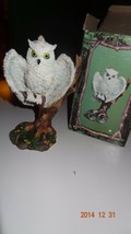 Screech Owl figurine. With box.  Resin By Trippie&#39;s Inc. - $27.35
