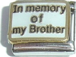 In Memory Of My Brother Italian Charm - £7.09 GBP