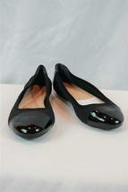 NWOB Alfani Step Flex Black Cloth Black Patent Dress Flat 9 1/2 M   - $47.49