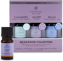 Chesapeake Bay Candle 100% Pure Essential Diffuser Oils Relaxation Set (... - £22.37 GBP