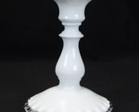 Fenton Silver Crest White Milk Glass Ruffled Candlesticks Height: 5 3/4 ... - $202.57 MXN