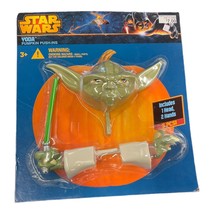 Star Wars Yoda Pumpkin Jack-o&#39;-Lantern Push-Ins 3 PCS 2013 Gemmy Halloween NEW - £13.29 GBP