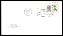 1965 CANADA FDC Cover - Dogwood &amp; Coat Of Arms Stamp, Ottawa J10 - £2.28 GBP