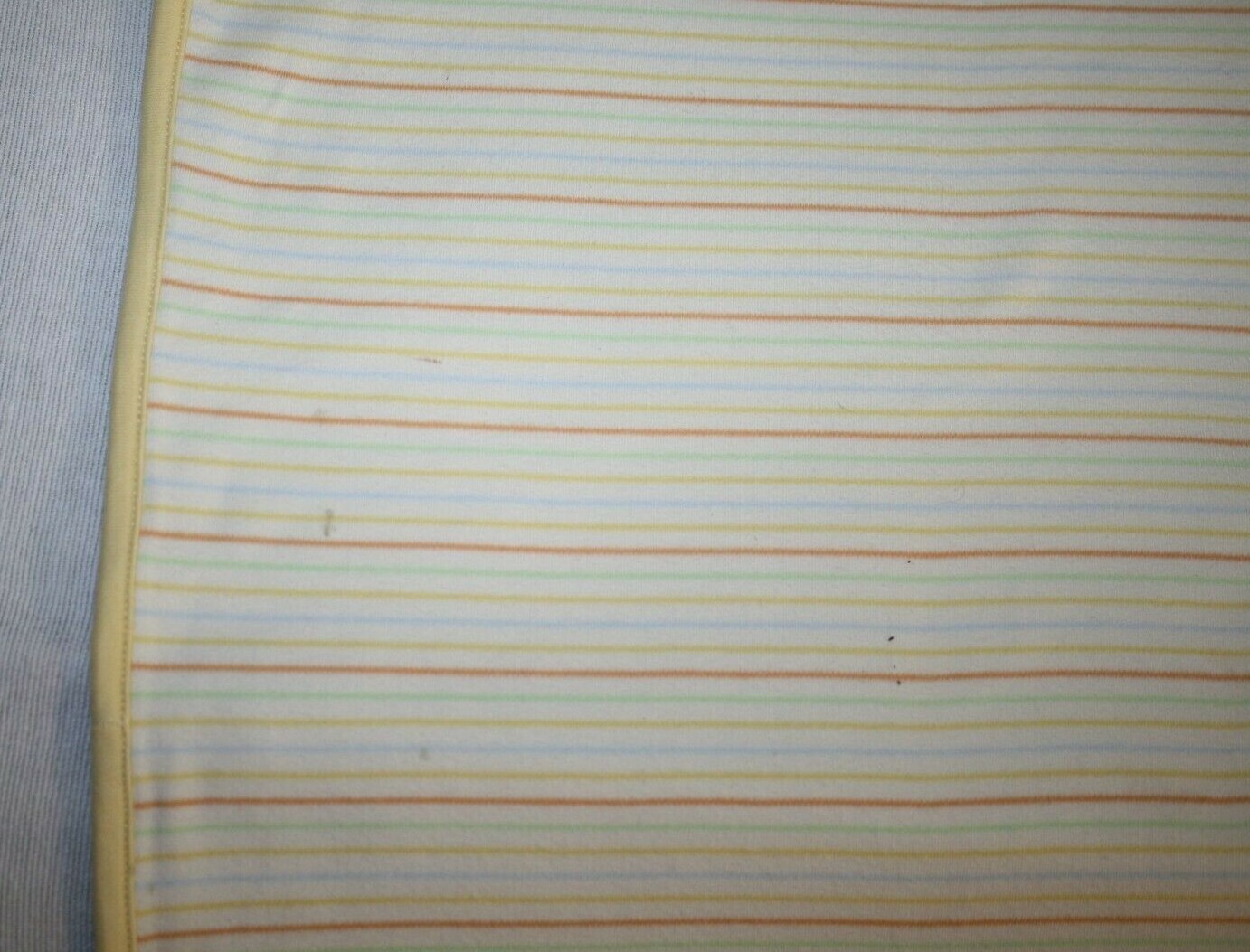 Talbots Baby Receiving Blanket Striped Yellow Monkey Animals Soft Swaddle 2 Ply Item image 5