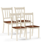 Costway Set of 4 Wood Dining Chair High Back Kitchen Whitesburg Home Ivo... - £314.90 GBP