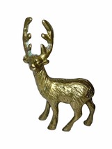 Deer Buck Solid Brass Figurine 6 Point ~ 4” Tall Animal Hunting - £12.78 GBP