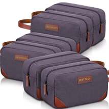 Eccliy Groomsmen Gift Set – 6 Toiletry Bags for Men (Gray) - $69.99
