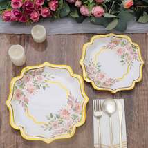 Paper Party Plates Floral Chinoiserie Print - $24.00+