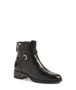 Tory Burch Sidney Booties Ankle Boots Black Leather  Logo Sz 6.5, New - $247.49
