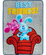 Blues Clues Best Friends Plush Throw Blanket Measures 46 x 60 Inches - £12.62 GBP