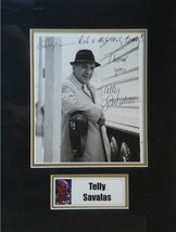 Telly Savalas Signed Matted Photo Plaque - Kojak 11&quot;x 14&quot; w/COA - £195.80 GBP