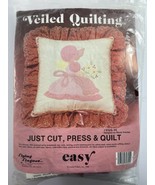 Vintage 1984 Veiled Quilting Pillow Kit Pink Prairie Girl VQG-05 Flying ... - £19.45 GBP