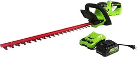 Greenworks 24V 22&quot; Cordless Laser Cut Hedge Trimmer, 4.0Ah Usb Battery And - £155.67 GBP
