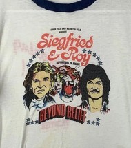 Vintage Siegfried &amp; Roy T Shirt Single Stitch Ringer Tee Screen Stars Vegas 80s - £78.30 GBP