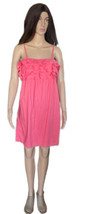 J.Crew Spagehtti Straps Ruffel Front Women Pink Casual Dress Medium - £14.78 GBP