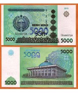 Uzbekistan 2013  UNC 5000 Som Sum Banknote Paper Money Bill P- 83 - £1.97 GBP