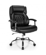 Height Adjustable Big and Tall Office Chair Computer Desk Chair with Met... - £178.59 GBP