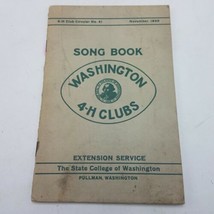 Vintage Novembre 1935 Song Libro Washington Stato 4-H Mazze - £11.95 GBP
