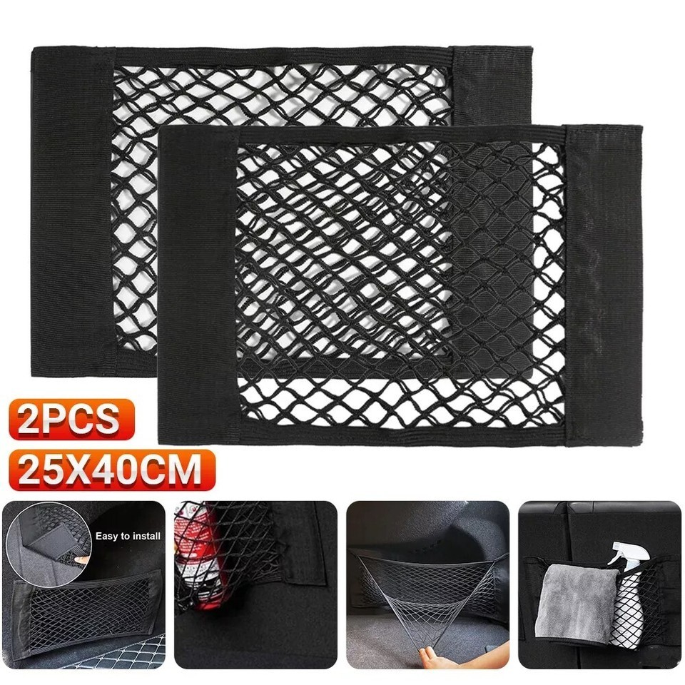 Car Trunk Boot Cargo Net Luggage Storage Organiser Rear Seat Cargo Mesh Net - $9.89