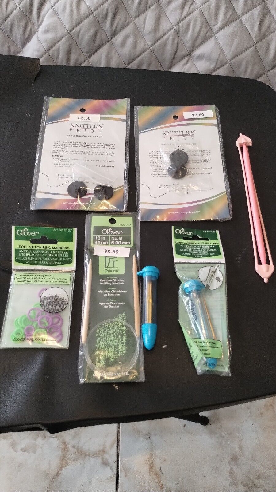 Clover & Knitters Pride Lot of  Knitting Needles, Bamboo Darning Soft New Used - $44.54