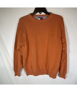 Vintage Tommy Hilfiger Crest Logo Mens Orange Pullover Sweater Small S H... - $351.46 MXN