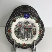 4 Salad Plate’s Royal Stafford Christmas Home 8.5” England - $52.42