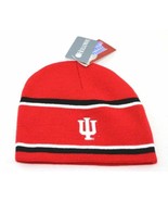 Indiana Hoosiers NCAA Engager Beanie Hat, One Size, Scarlet/Black/White NWT - $9.49