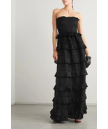 Doen Women&#39;s Tiered Ruffle Strapless Operetta Corset Wedding Maxi Gown D... - £360.06 GBP