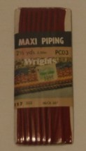 Wrights Maxi Piping Brick Red 2.5 yards 1/2 inch Wide for Edging or Seam Accents - £3.98 GBP