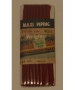 Wrights Maxi Piping Brick Red 2.5 yards 1/2 inch Wide for Edging or Seam... - $4.99