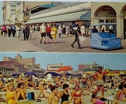 Atlantic City Postcard Boardwalk Beach Steel Steeplechase Pier New Jersey 1969 - £6.86 GBP