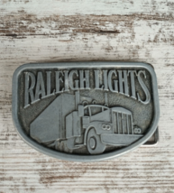 Vintage Metal Raleigh Heights Semi Truck Belt Buckle Truckers Gift - £7.82 GBP