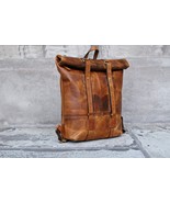 KALATING Personalized Handmade Real Leather Mens Backpack Laptop Bag 15.... - $314.57 CAD