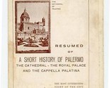 Short History of Palermo Brochure Cathedral Royal Palace Cappella Palati... - $17.82