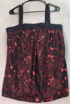 Calvin Klein Tank Top Womens Medium Burgundy Multi Floral Straight Across Neck - £12.99 GBP