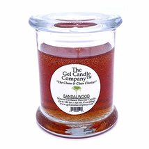 SANDALWOOD Scented Gel Candle Deco Jar Mineral Oil Based up to 120 Hours... - $17.41