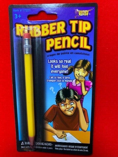 Trick Rubber Tip Pencil! - Joke, Gag and Pranks - Reusable! - Fool Your Friends  - $1.97
