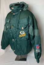 Vintage Green Bay Packers Jacket Logo Athletic Pro Line Coat NFL Large 90s - £47.54 GBP