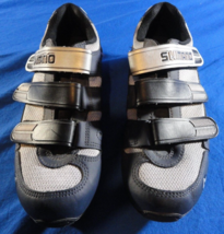 SHIMANO BLACK GRAY SILVER HOOK &amp; LOOP SPORTS SH-M 152N CYCLING MENS SHOE... - $23.38