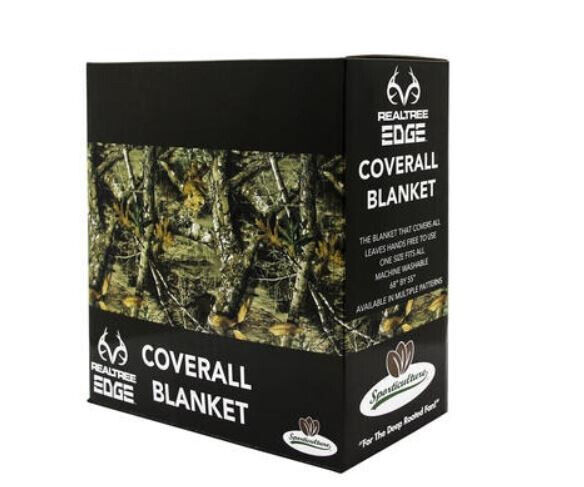RealTree Edge Coverall Blanket, Camo Leaves Outdoors Design Decor 68" x 55" -NEW - $29.49