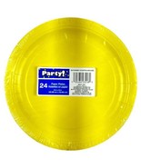 24 Party Yellow Paper Plates 9 in x 9 in Lot of 2 - £7.63 GBP