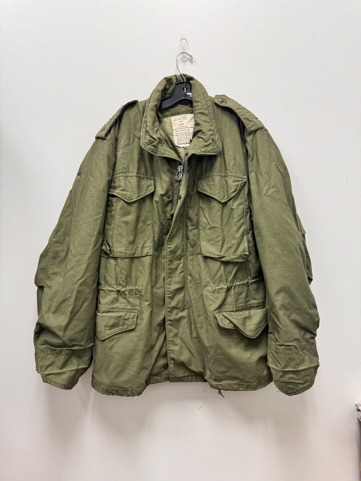 GENUINE USGI 1970 COAT COLD WEATHER FIELD OG-107 M-65 JACKET W/LINER- ME... - $364.65