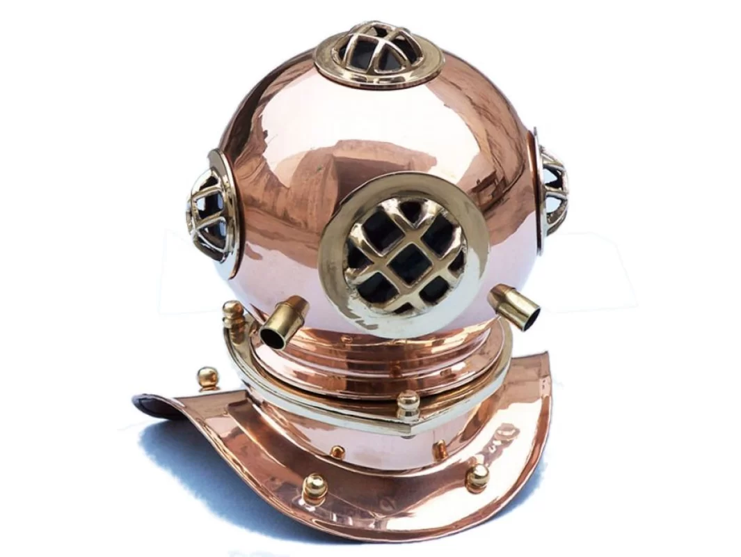 NauticalMart 7&#39;&#39; Copper&amp; Brass Marine Diving Divers Helmet - £119.02 GBP