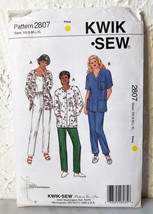 Kwik Sew Scrubs Shirt Jacket-Top-Pants Sewing Pattern #2807 Misses&#39; XS-X... - £9.06 GBP