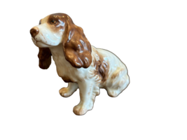 Cocker Spaniel Dog Ceramic Figurine Made in England Marked 3 1/2 Inch Tall Vtg - £18.66 GBP