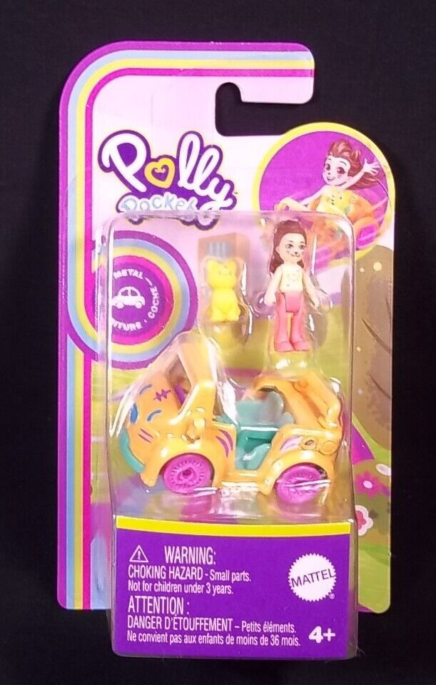 Polly Pocket CAT mini car with doll and pet NEW - £9.46 GBP