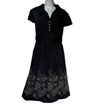 Oc by OC black sleeveless V-neck button front Belted Dress Size 20 - £30.92 GBP