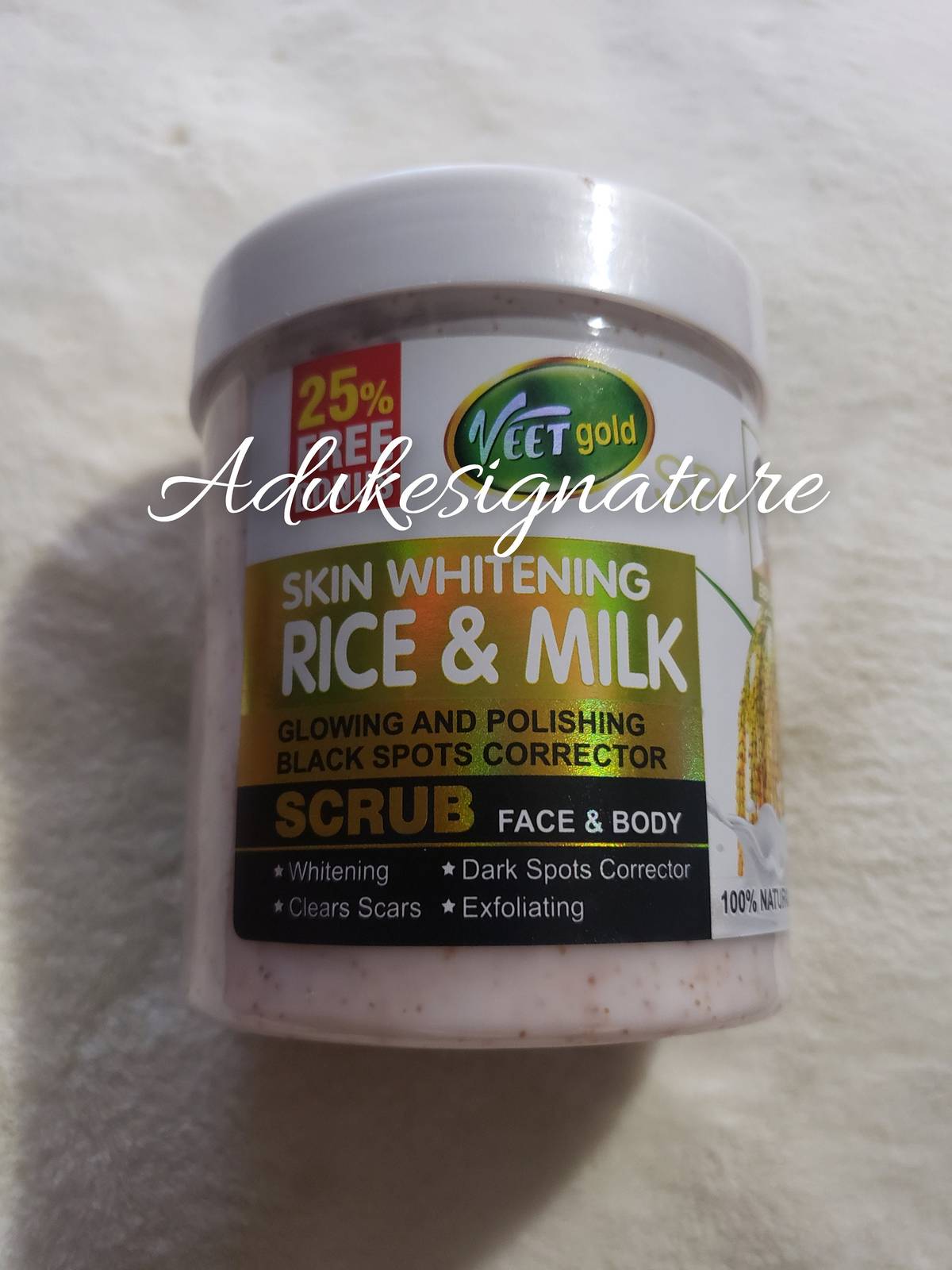 Veet Rice Veet gold skin whitening rice and milk black spots corrector face and ...