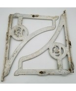 Antique or Vintage Pair of White Enameled Cast Iron Shelf Angle Brackets... - £166.98 GBP