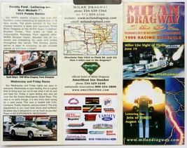 Miland Dragway 1999 Racing Schedule Brochure	4974 - $9.89